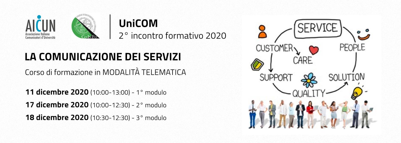 corso formazione UniCOM La comunicazione dei servizi